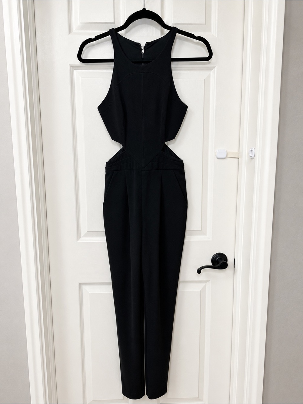 Hunter Bell Sleek Black Cutout Jumpsuit